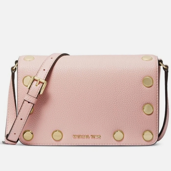 'MICHAEL KORS' 'HOLLY' LEATHER STUDDED CROSSBODY BAGw/MK DUST BAG 2-PIECE SET - Picture 16 of 16